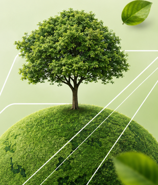 Sustainability and green future illustration